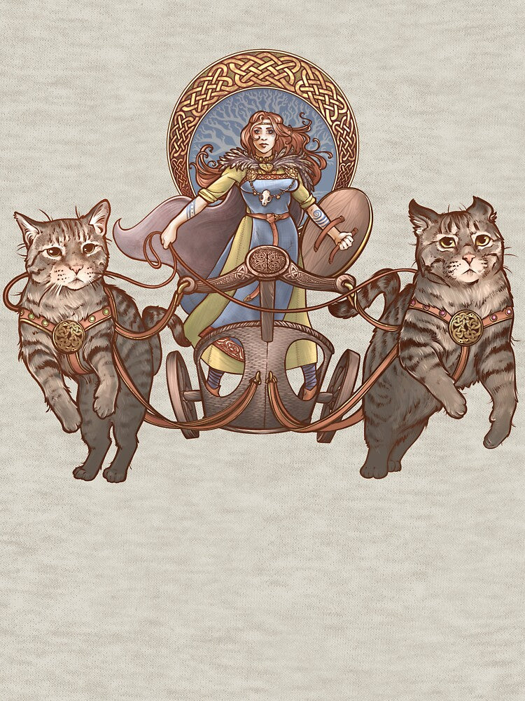 Freya Driving Her Cat Chariot by Danielle Zemba