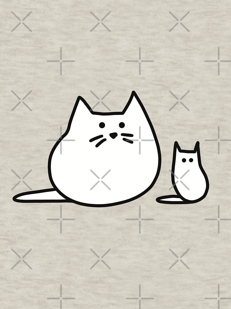 Cat Blob and Kitten Blob by basiltheleaf