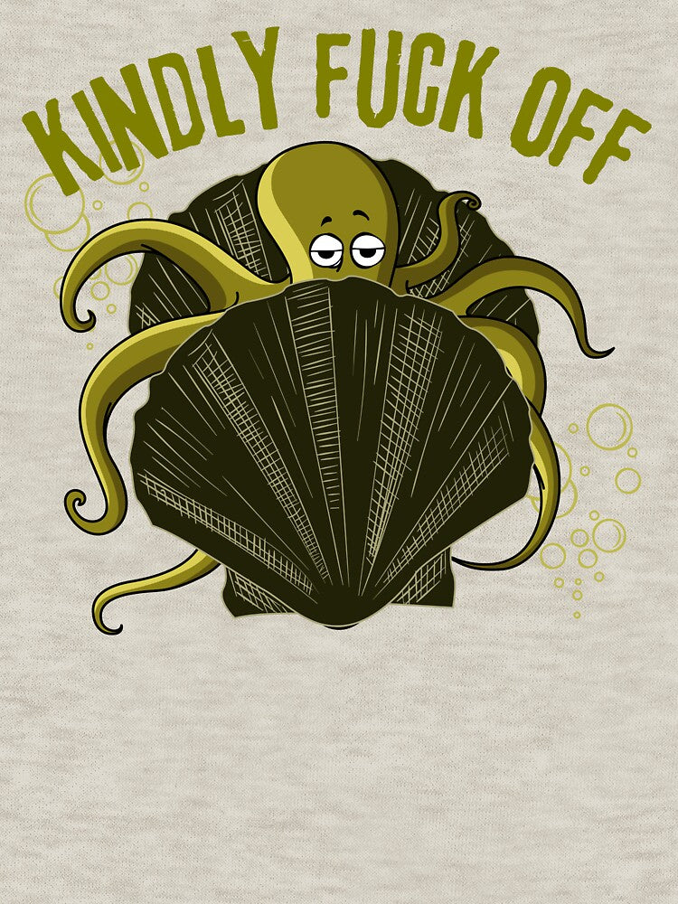 Kindly fuck off funny octopus in shell by reka88