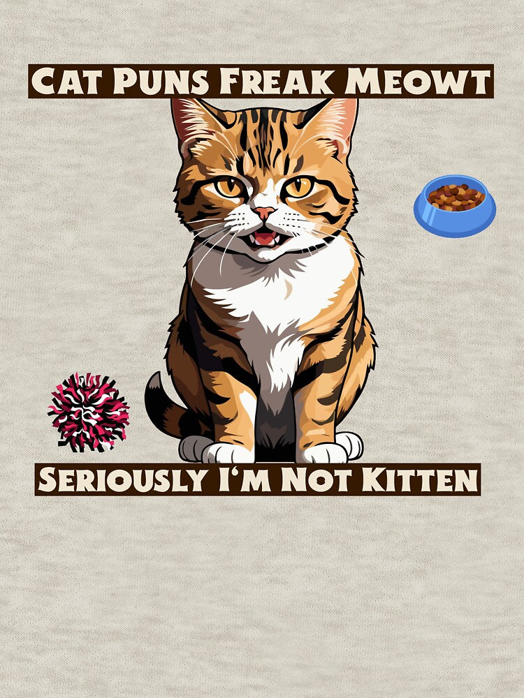 Cat Puns Freak Meowt funny cat by Rockyctees