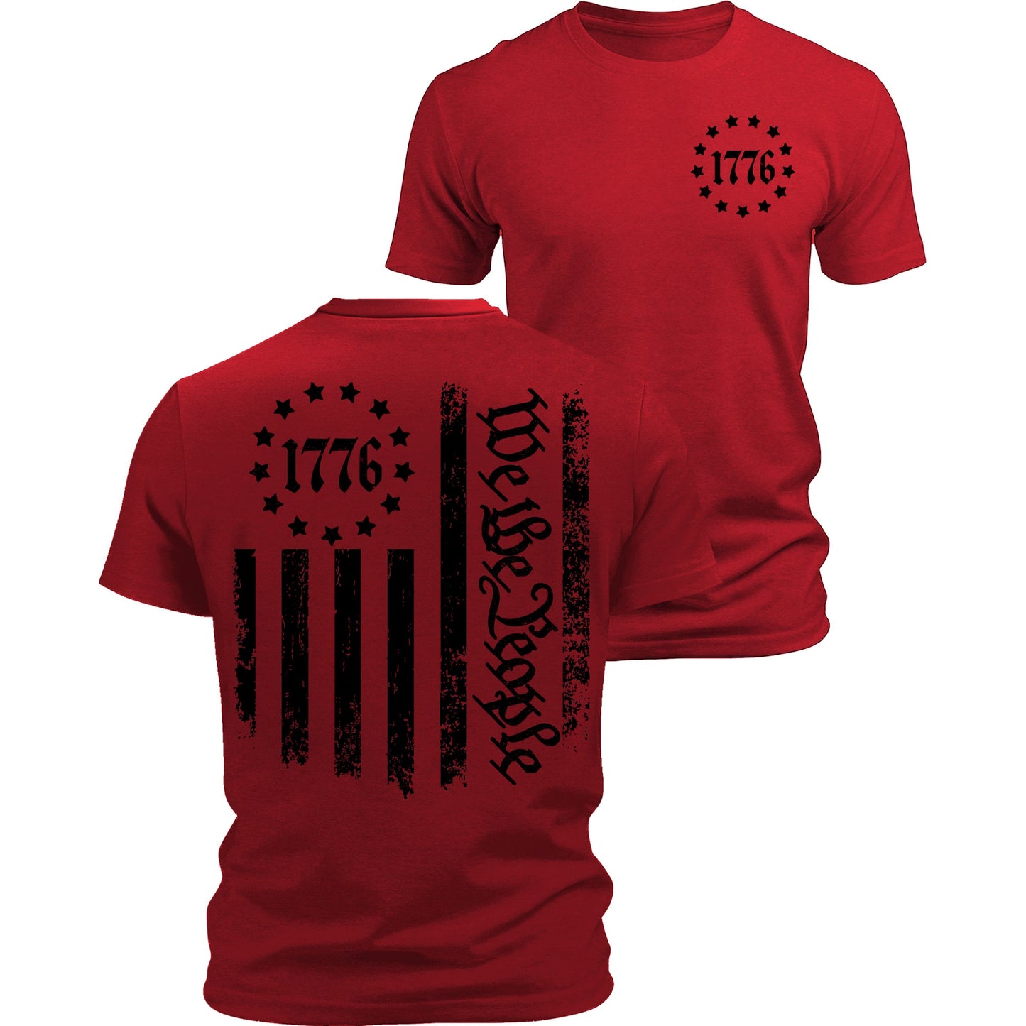 1776 American Flag Shirt Men's Patriotic USA Graphic Tee