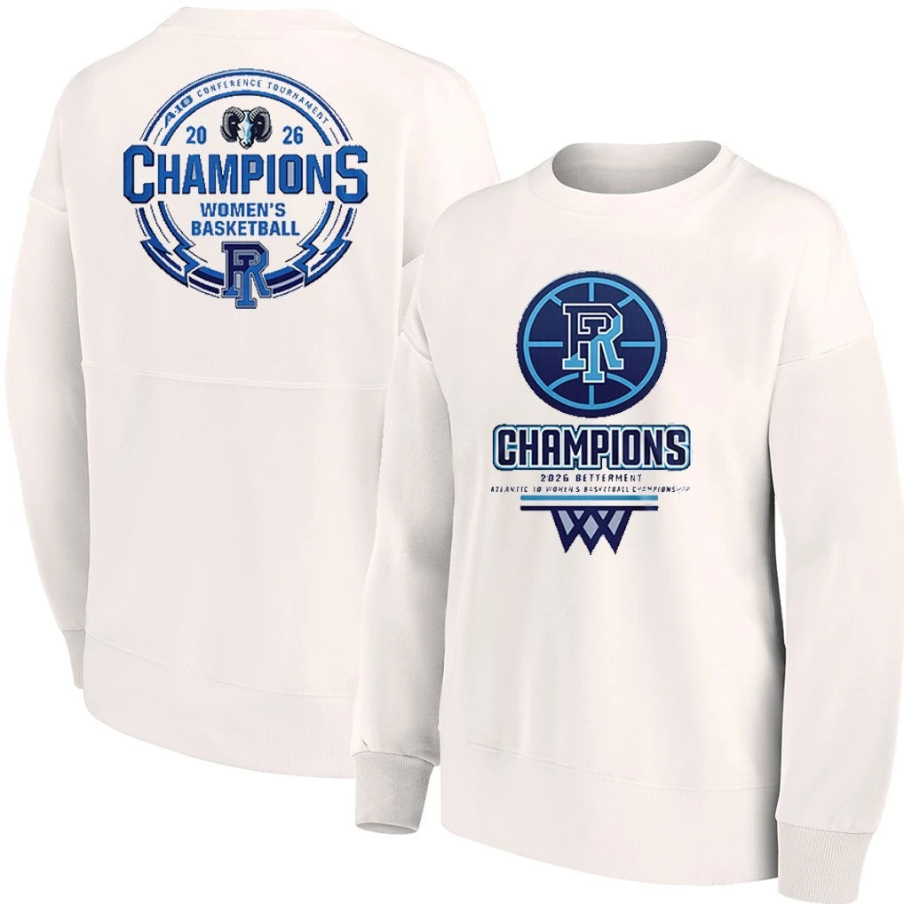Rhode Island Rams Women’s Basketball 2026 A-10 Conference Tournament Champions T-Shirt