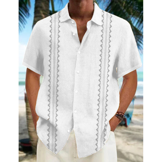 Men's Summer Shirt Casual Shirt Beach Shirt Graphic Prints Vacation Hawaiian White Yellow Blue Gray Short Sleeve Lapel Spring & Summer Clothing Apparel Print