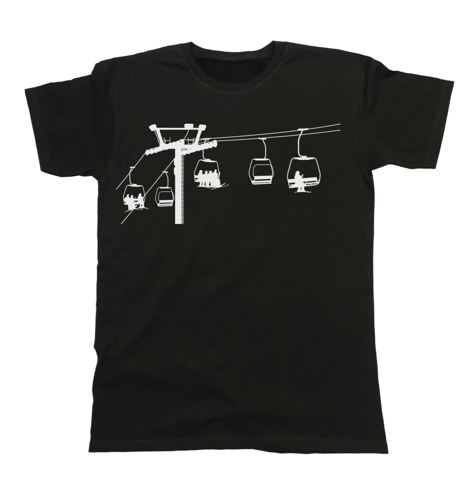 SKI Lift T-Shirt Mens  Skiing Gift For Christmas Birthday Funny Tee
