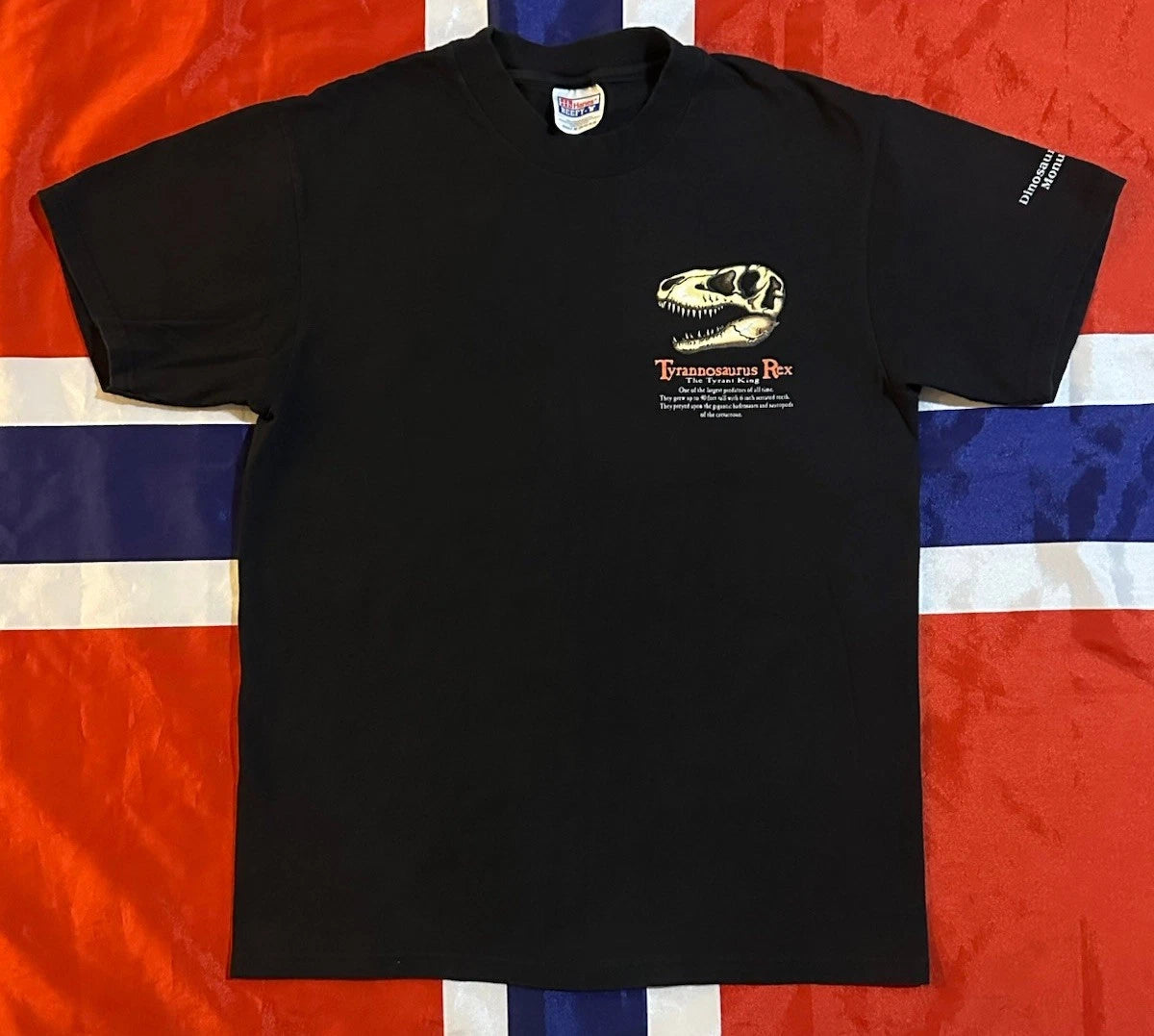 VTG National Dinosaur Museum Tyrannosaurus Rex M T-Shirt 1998 Double Sided T-Rex