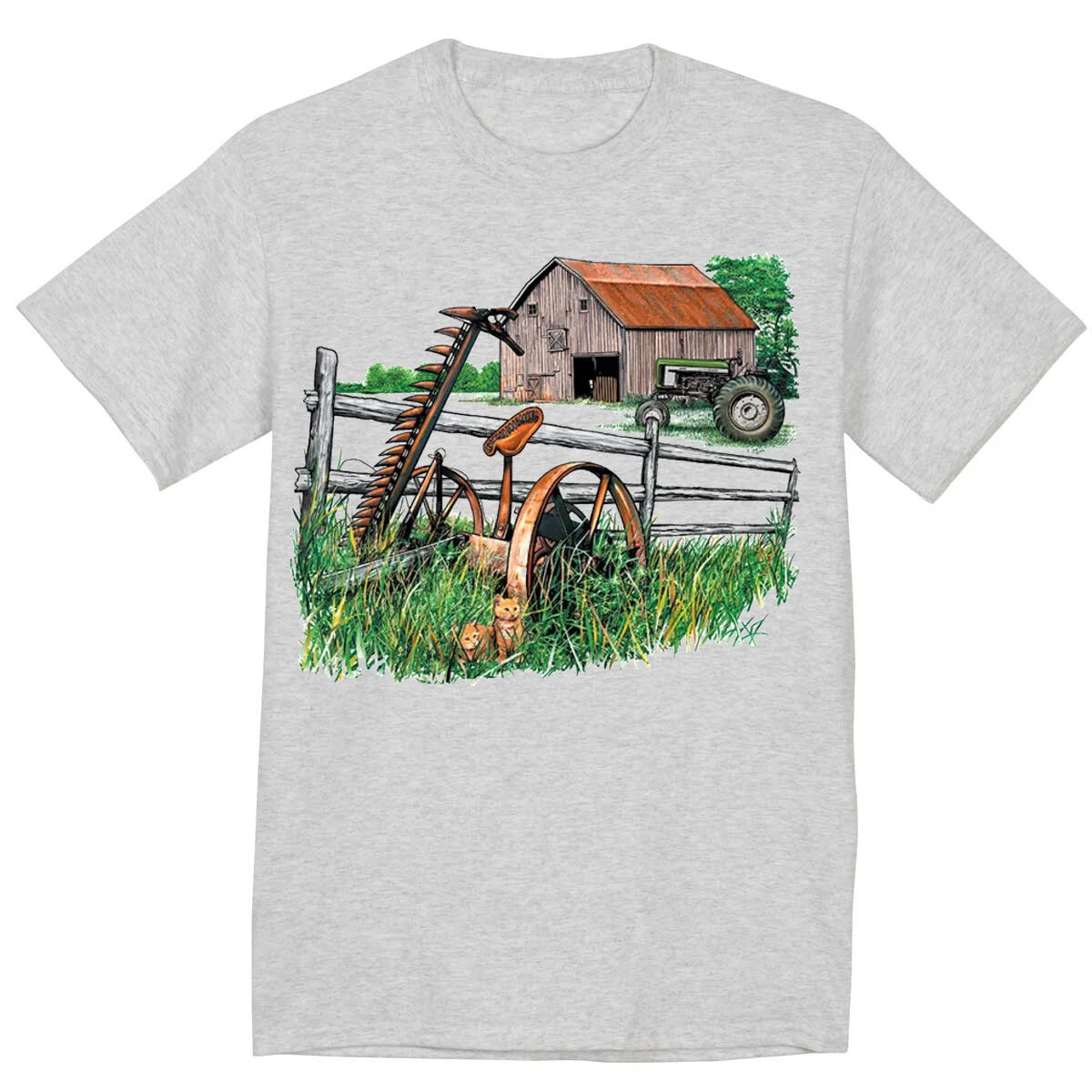 Farm Scene T-shirt Harvest Season Farm Farmer Farming Gifts T-shirts Mens