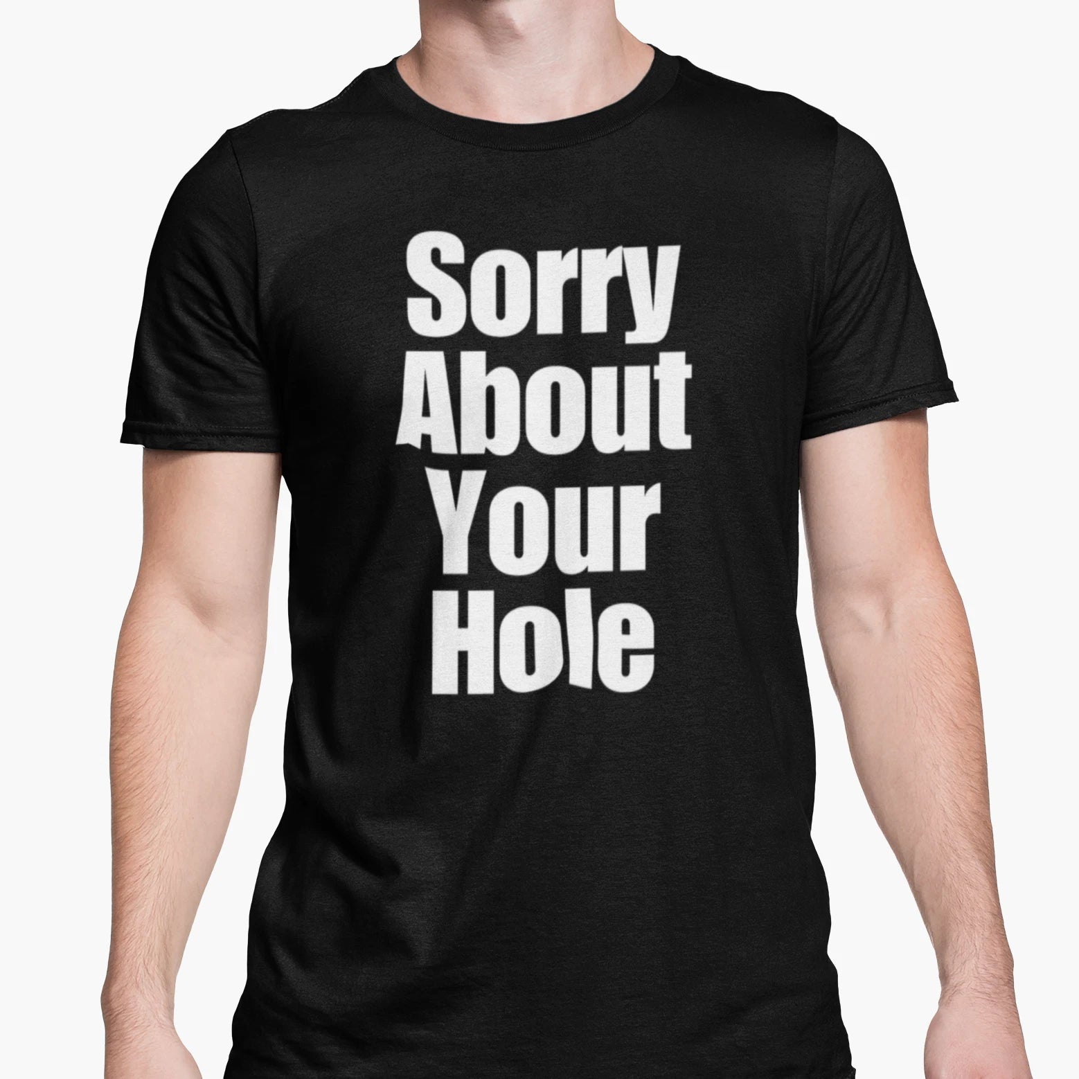 T Shirt Rude Sex Joke Funny Gay Pride Top Offensive Gift Sorry About Your Hole