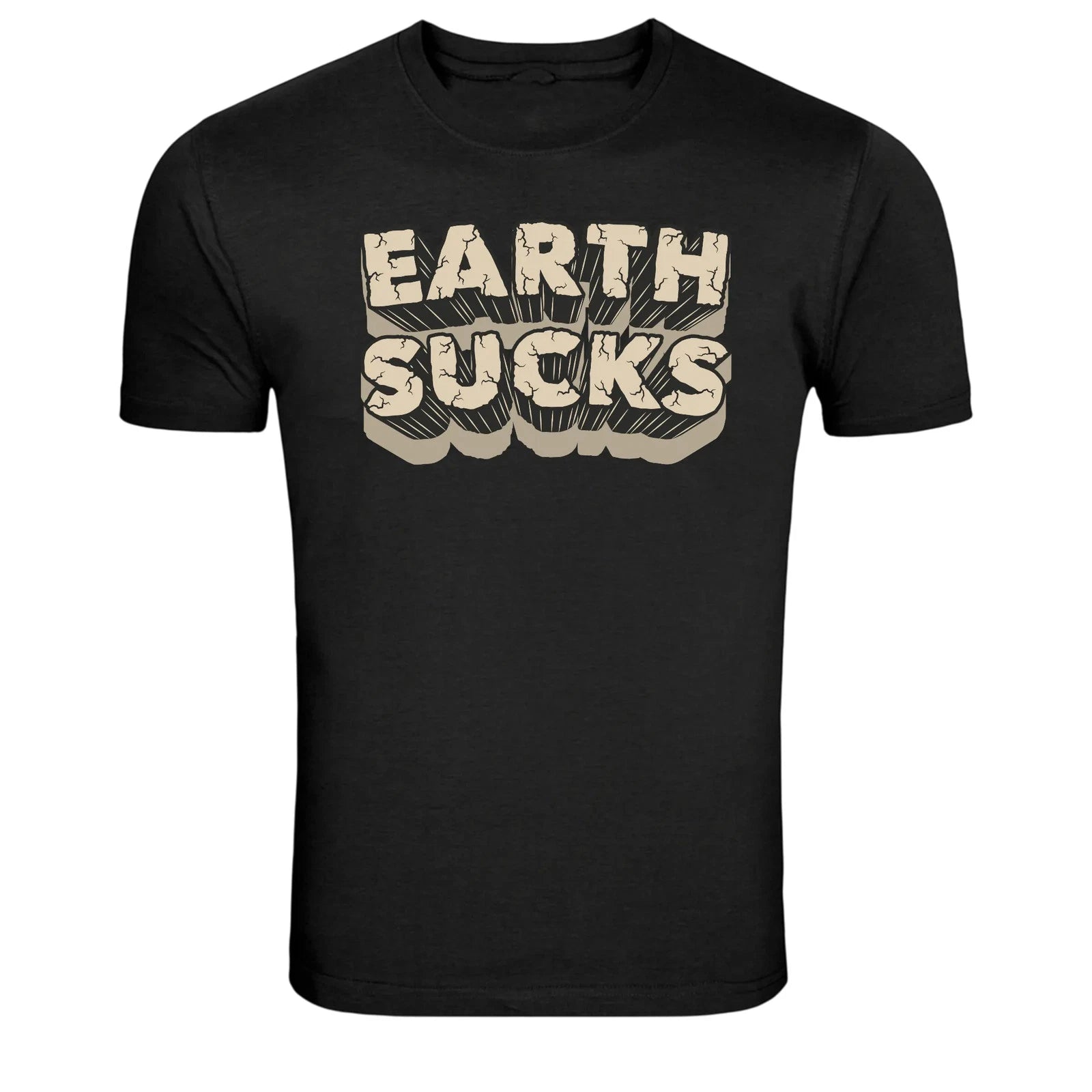 Earth Sucks Retro Typography Funny Quote Graphic T-Shirt