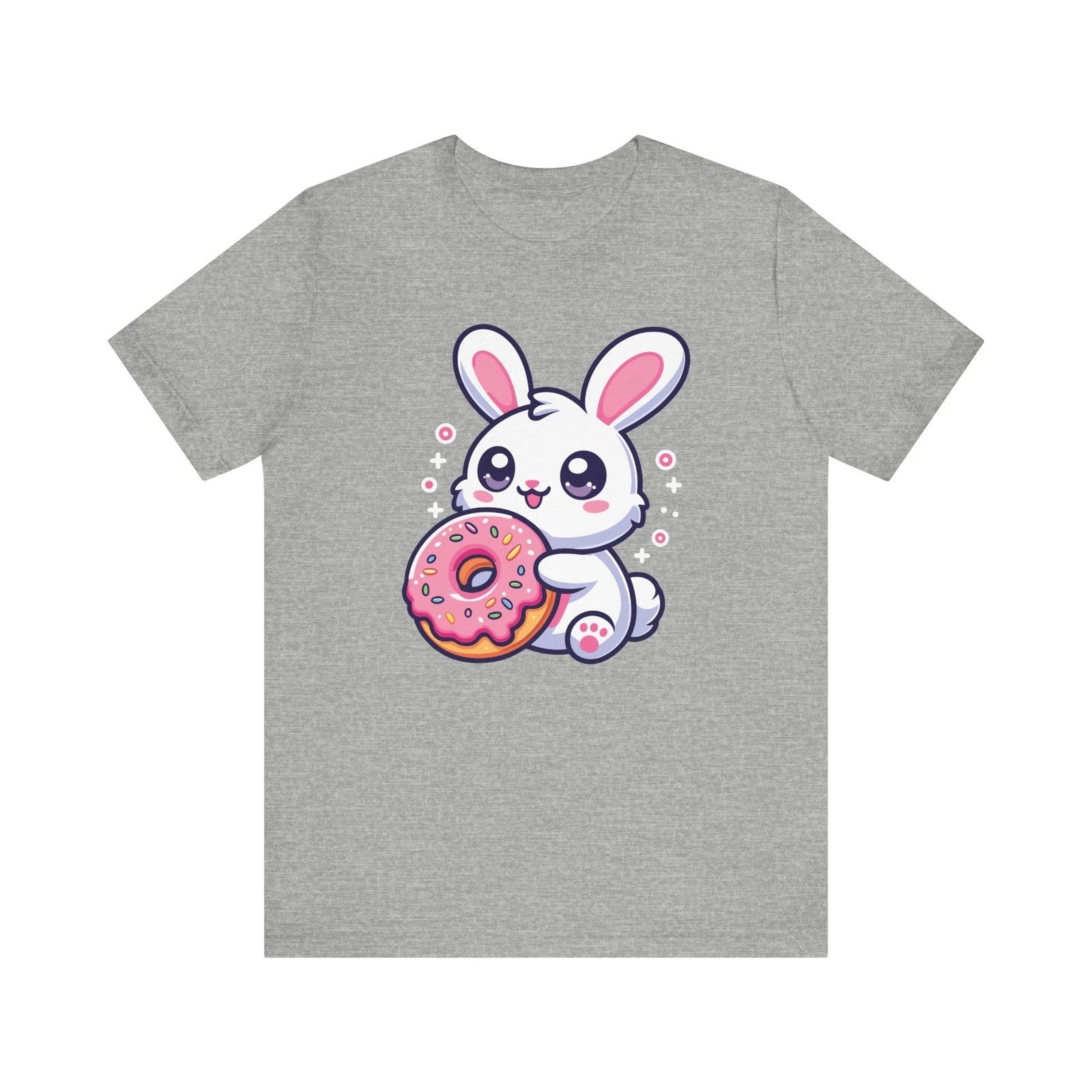 Kawaii Bunny with Pink Donut Cute Pastel Cartoon Art T-Shirt