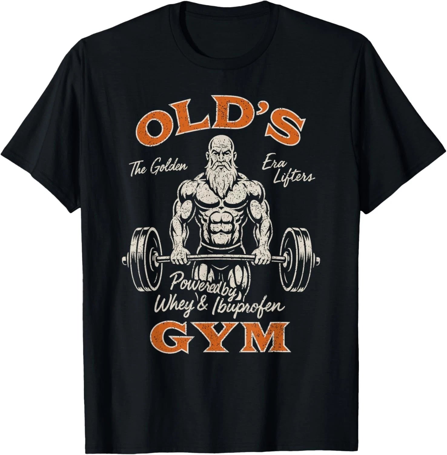 Old_s Gym Logo Workout Dad Grandpa Weightlifting Old Men Gym Gift Unisex T-Shirt