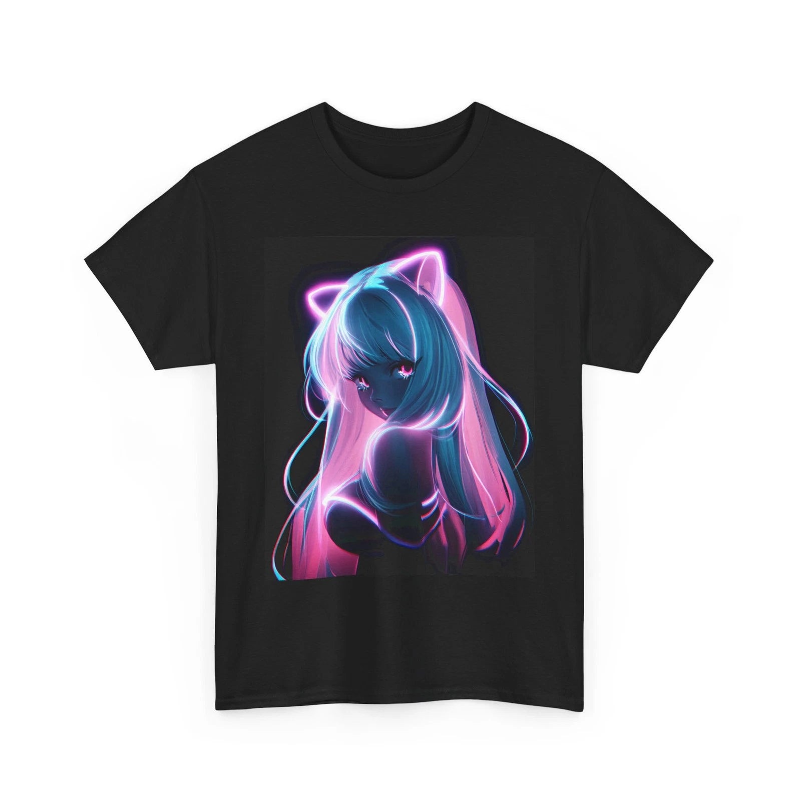 CYBER E-KITTEN CAT EARS ART TSHIRT TEE GIFT WOMEN MEN TEENS ANIME KAWAII SHIRT