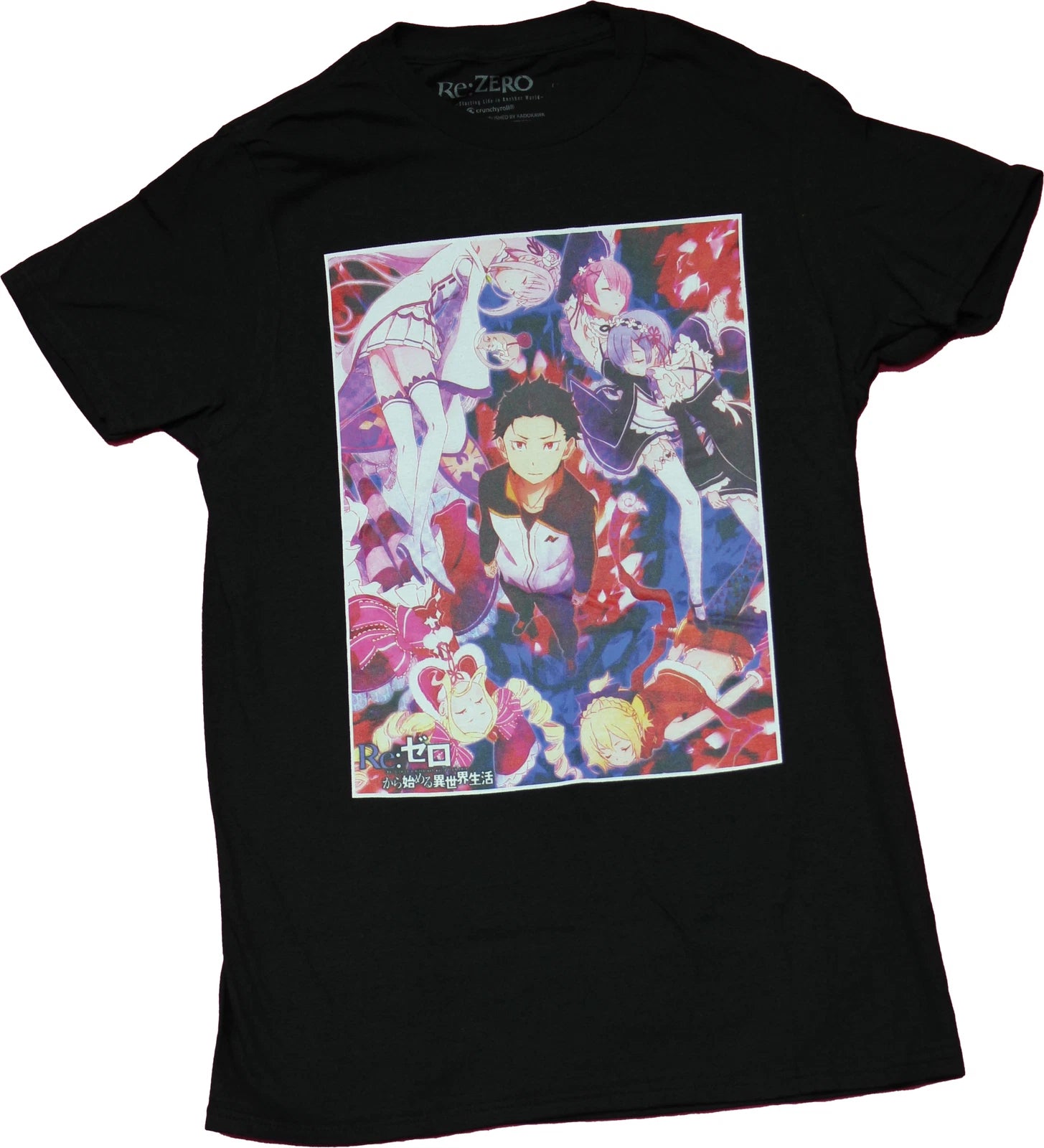 Re:Zero New Adult T-Shirt  - Glowing Group Key Art Image