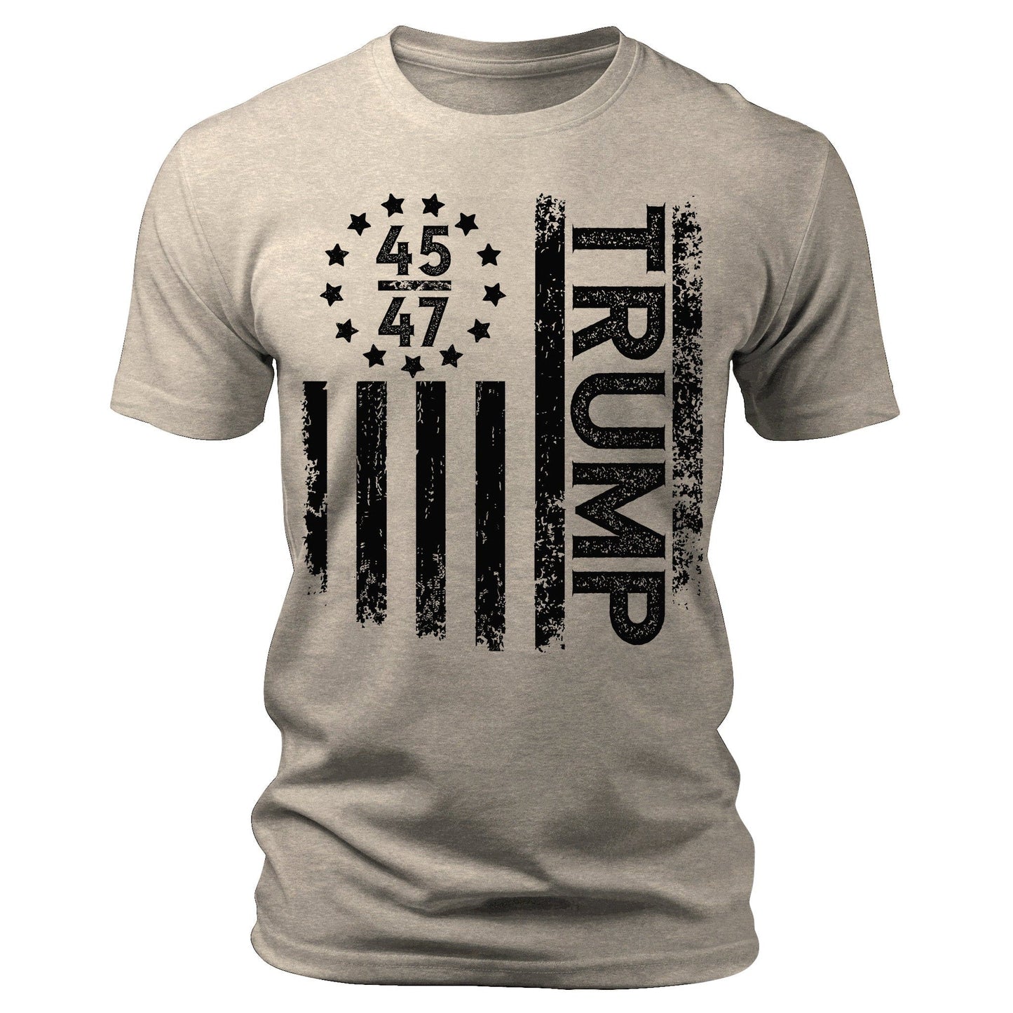 Men's US Flag Trump T-Shirt Short Sleeve Patriotic Crewneck Graphic Tees