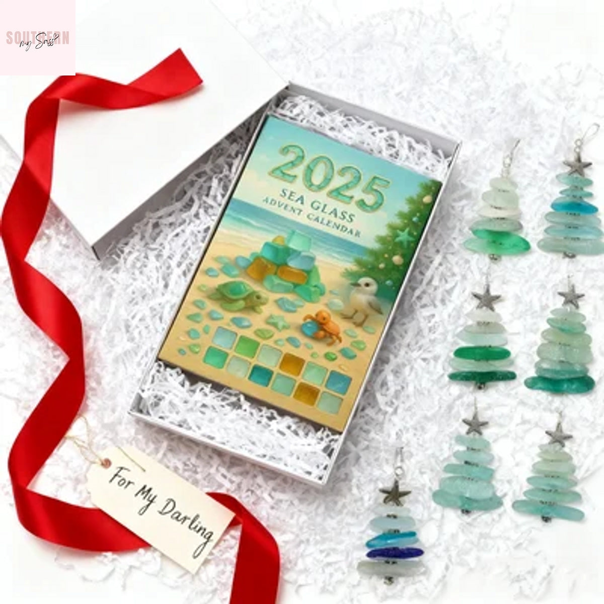 Sea Glass Christmas Tree Advent Calendar