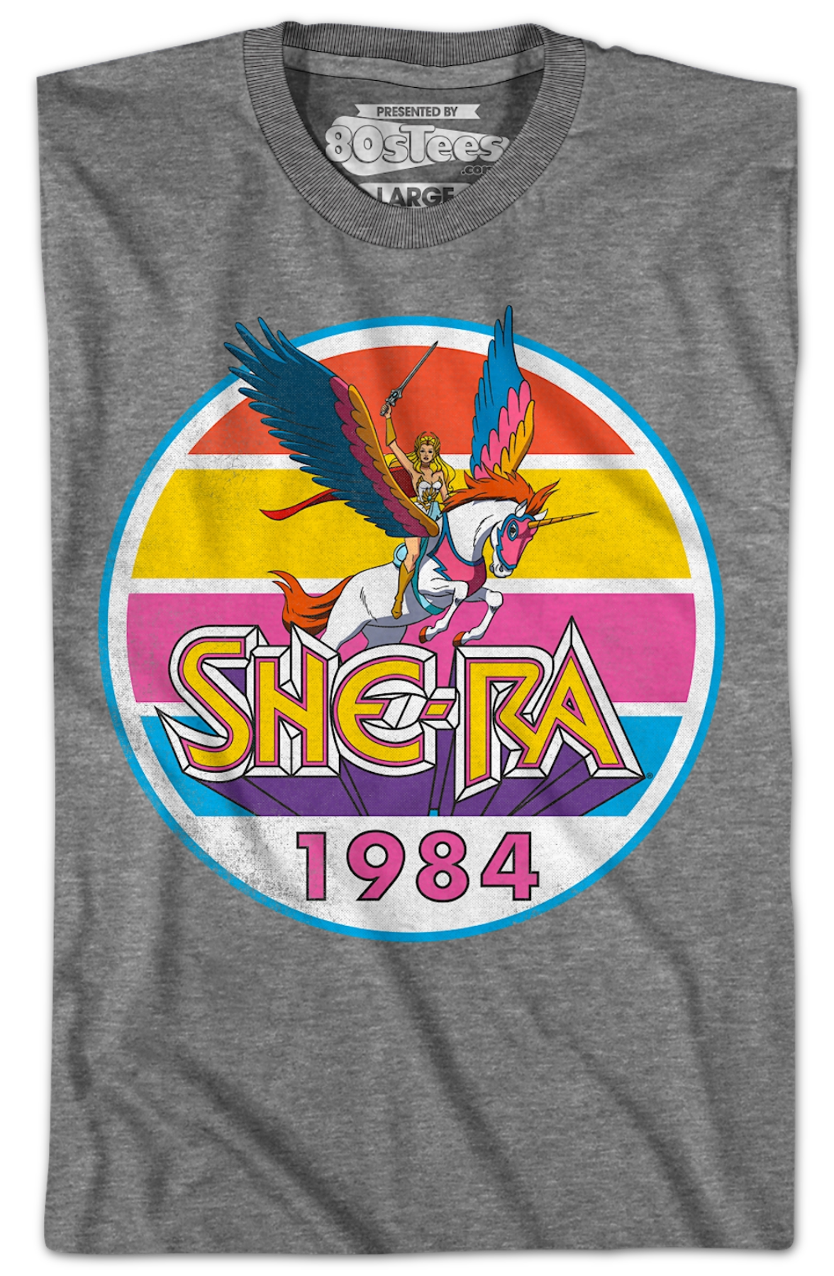 She-Ra Vintage 1984 Stripes Masters of the Universe T-Shirt