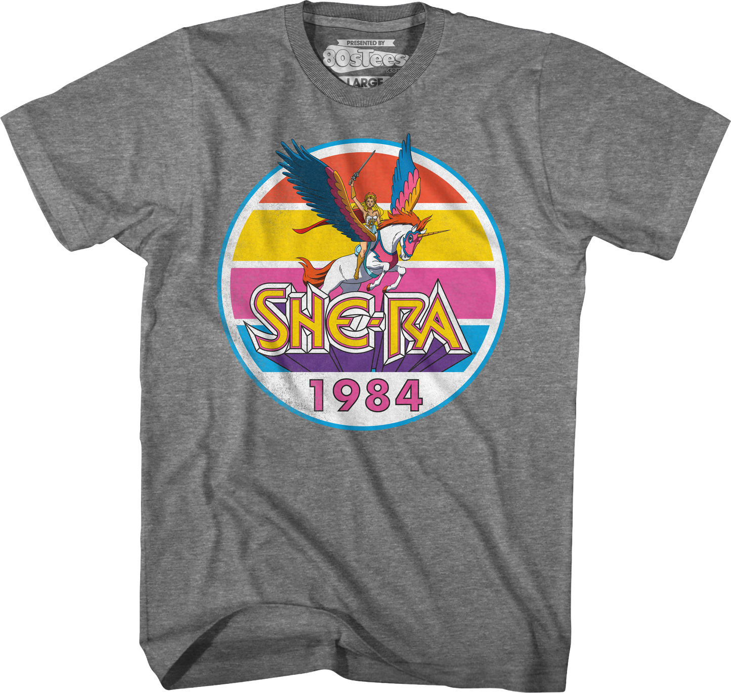 She-Ra Vintage 1984 Stripes Masters of the Universe T-Shirt
