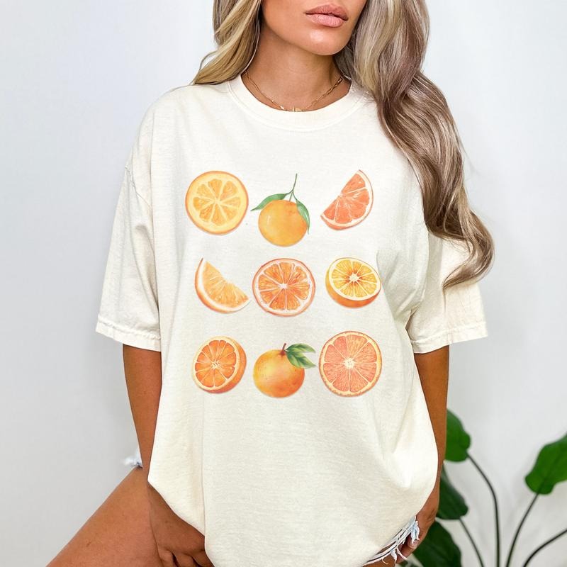 squeeze shirt orange, Fruits Tee Shirt, Vintage Graphic Fruit Shirt, Aesthetic Fruit Shirt, Boho Shirt, Fruit Tee, Orange...