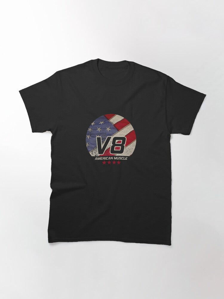 American Muscle US Car I Vintage Retro USA V8 Design Classic T-Shirt Style001