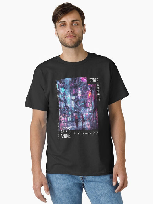 Anime Inspired Cyber Punk Graphic Tee Classic T-Shirt Style023