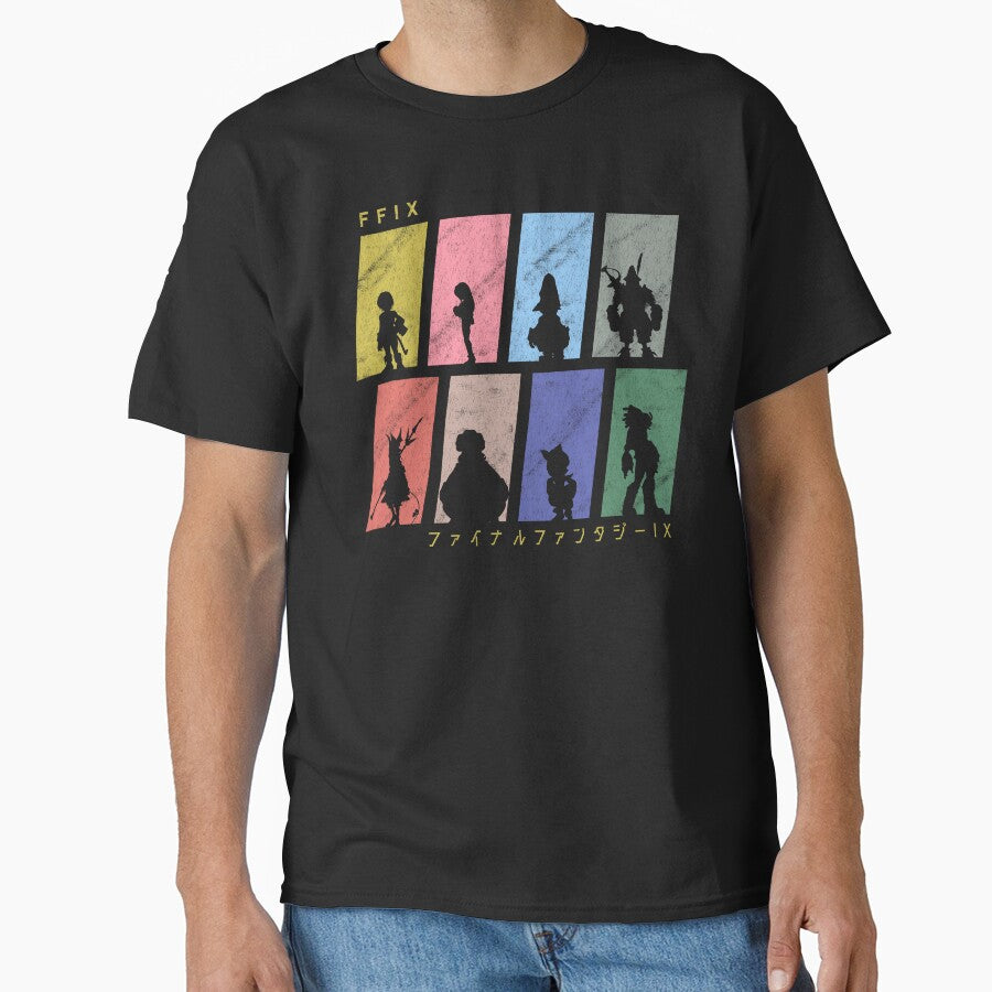 FFIX Character Silhouettes T-Shirt by Stebop Designs