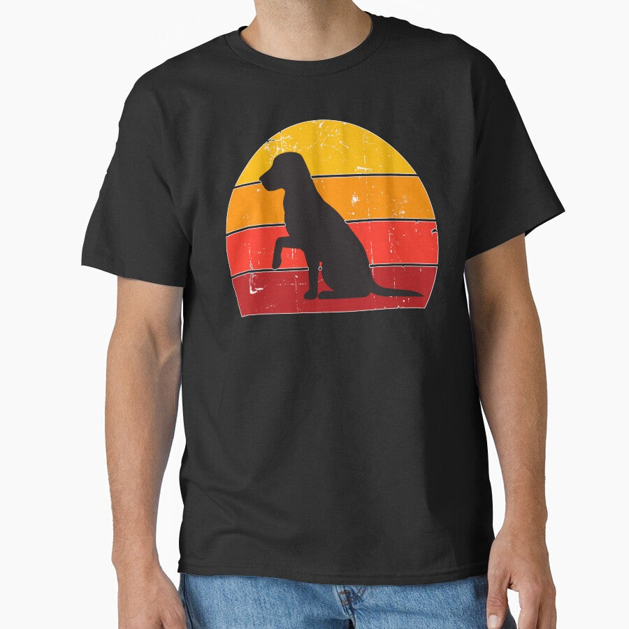 retro sunset with dog silhouette by erozzz