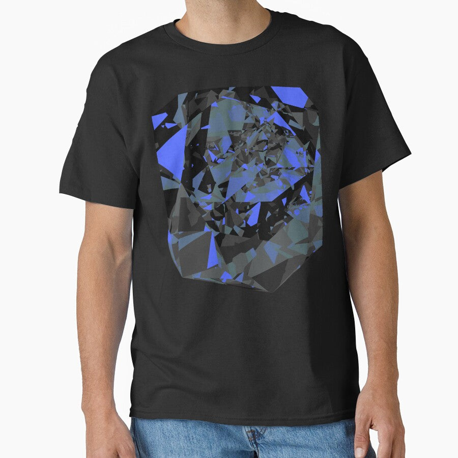 Printed image of blue diamond on black background by JaReVa