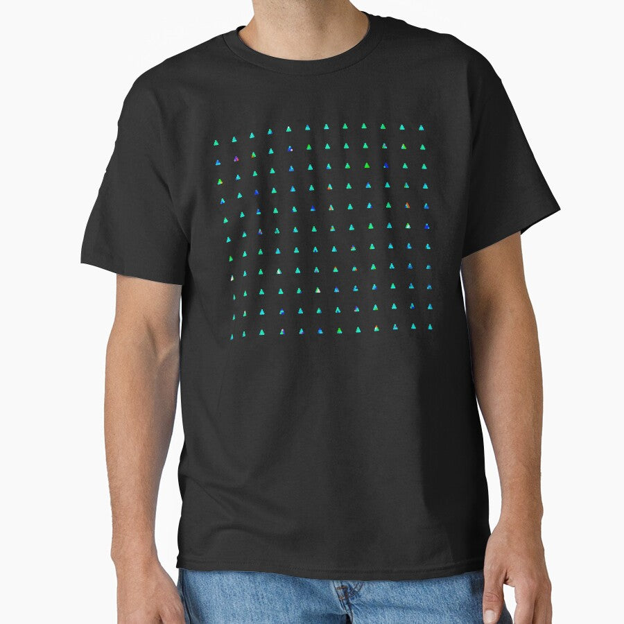Printed image of azure sequins - pyramid shapes on gray background by JaReVa