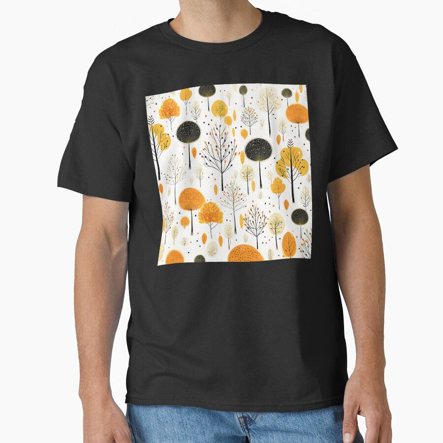 Boho-Style Golden-Orange And Mustard Leaves Abstract by DEC02