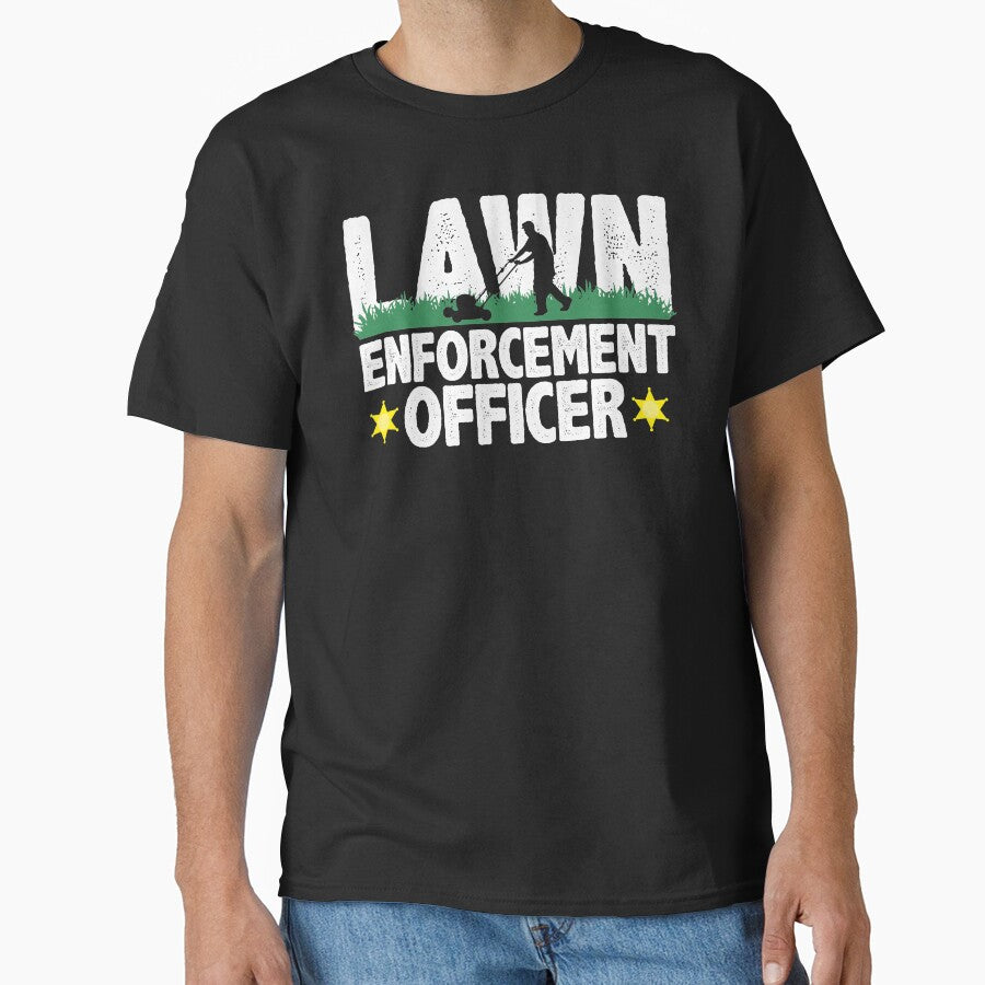 Lawn Enforcement Officer Funny Gardening Mowing Lover Gift Lawn Mover Design by alenaz