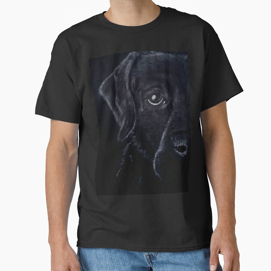 Black Labrador retriever portrait by horseaddicted