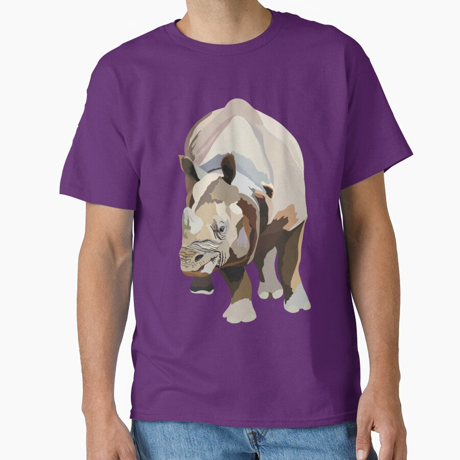 J is for Javan Rhino,Javan Rhino Artwork & Designs | Rare Rhino Collection for Wildlife Lovers by PrettylittlepastelUk