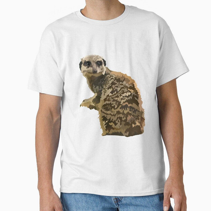 M is for Meerkat,Meerkat Artwork – Playful Desert Mammal Illustration and Wildlife Design by PrettylittlepastelUk