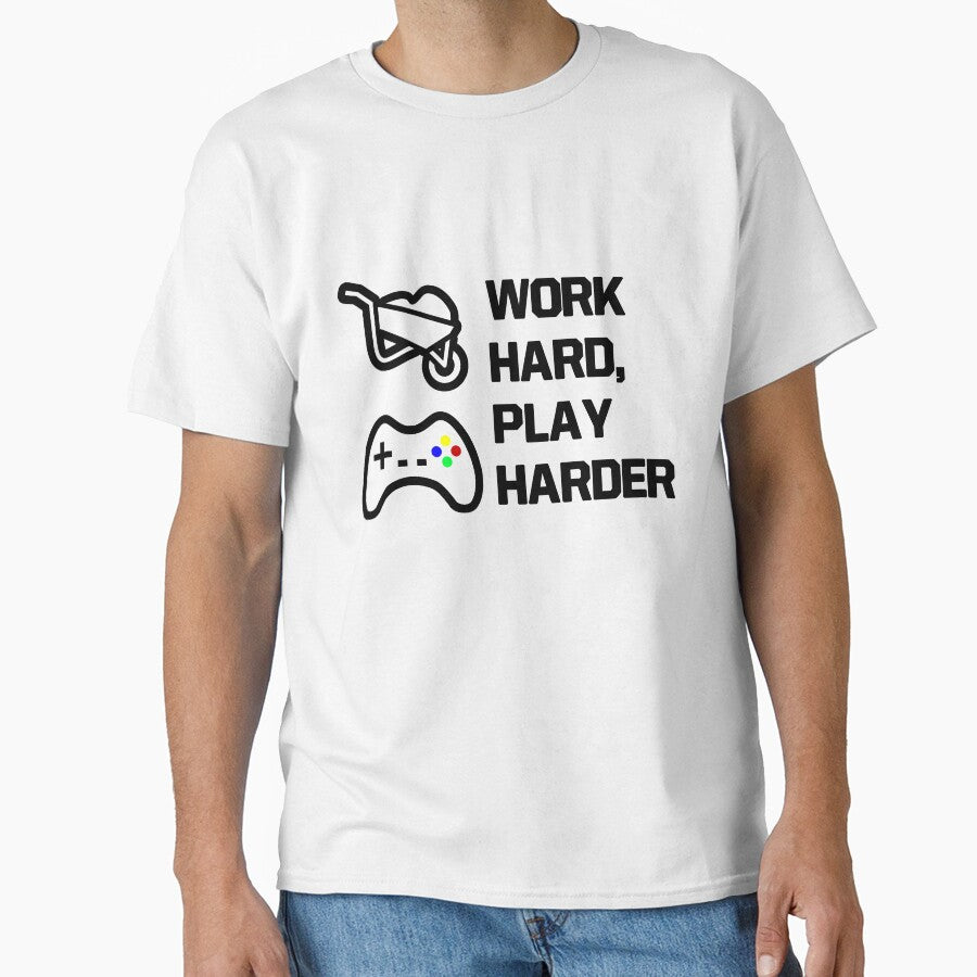Work Hard, Play Harder Statement Design by AM-Hobby-Hub