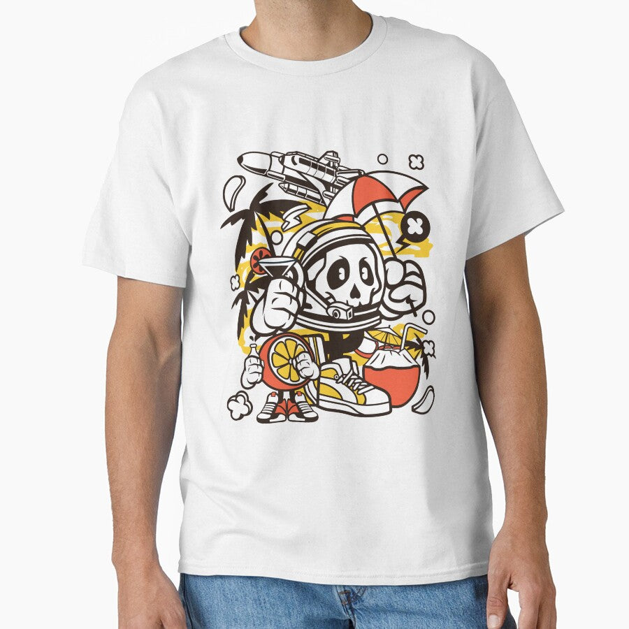 Happy Holiday Astronaut Cartoon Character T-shirt design for people who love Holidays! by Nickelparis