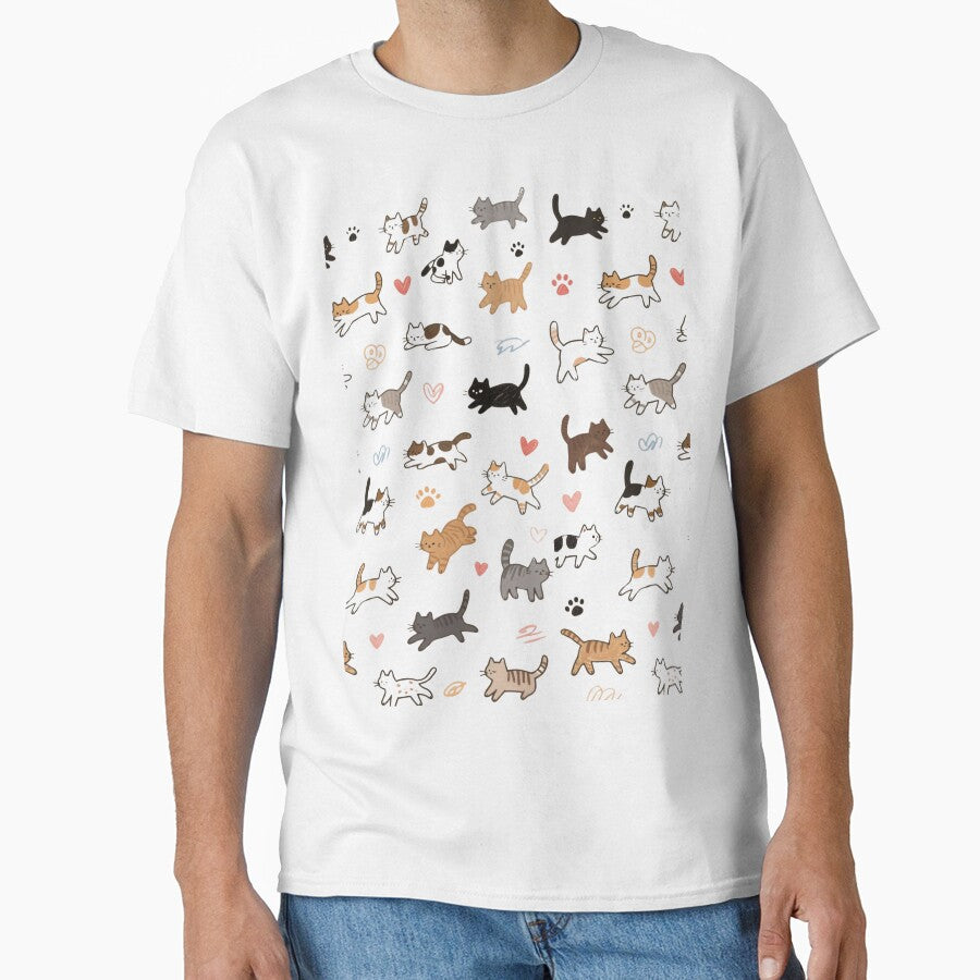 Cat printed doodles by Doodlesprouts08
