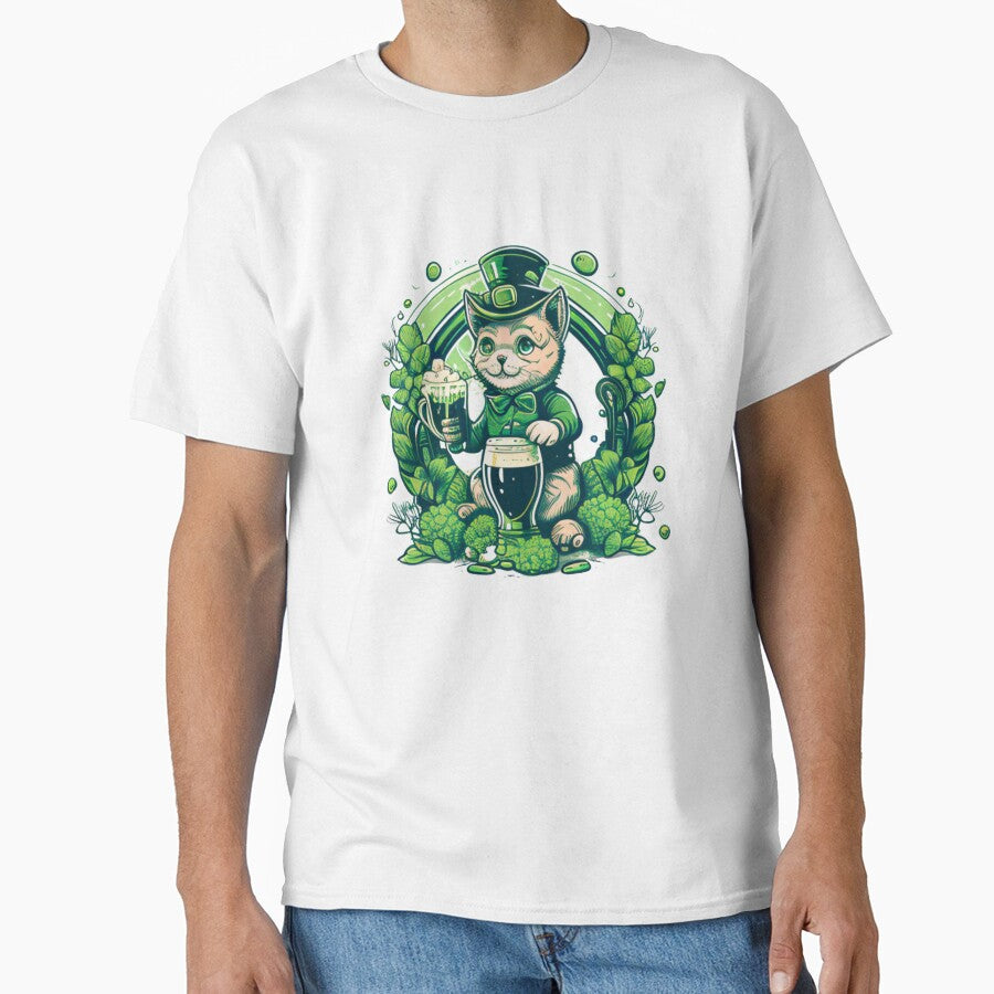 Cat Lover Shamrock St Patrick's Day - Vibrant Fun and Loud by BOHOVIN