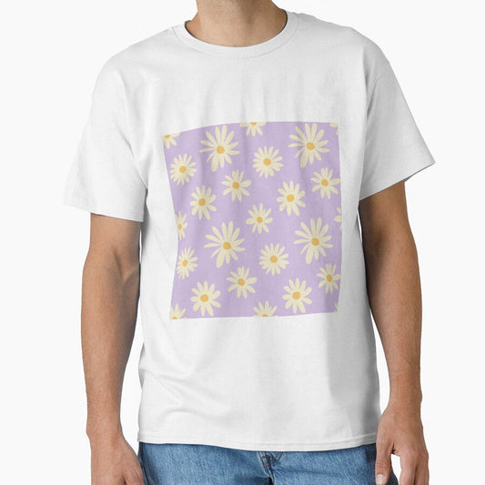 1970 daisy retro flower pattern Classic T-Shirt