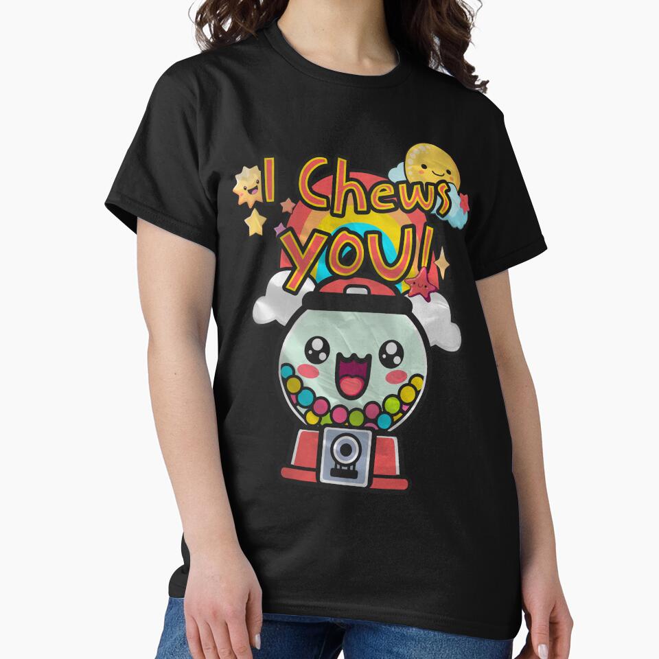 I Chews You! Design: Kawaii Gumball Machine - Adorable Candy Art by DesignedByMarty
