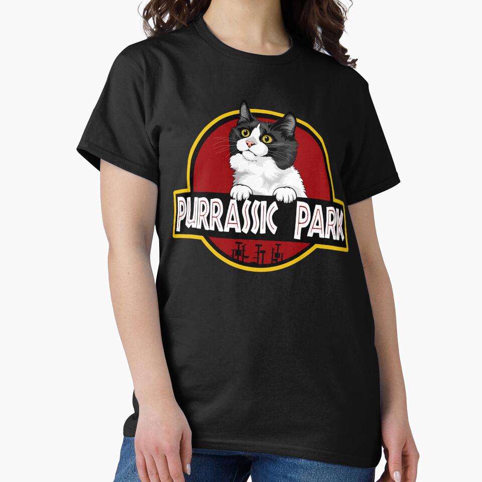 Funny Munchkin Cat Purrassic Park by Funny Shirts Matter