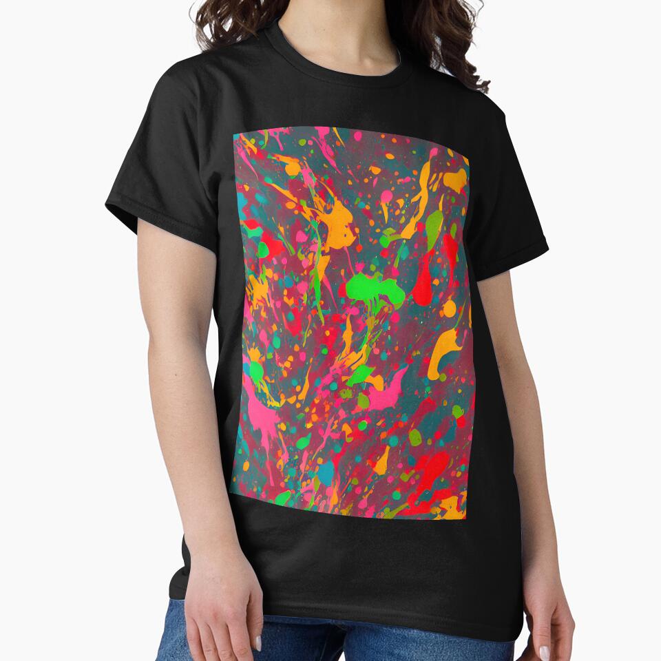 Printed image of paint splatters v7 by JaReVa