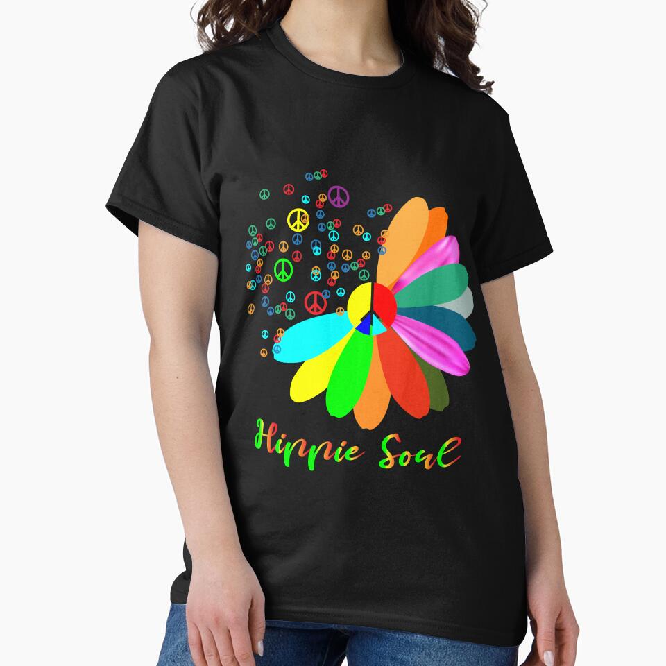 Daisy Peace Sign Hippie Soul , Flower Lovers by shinoshop