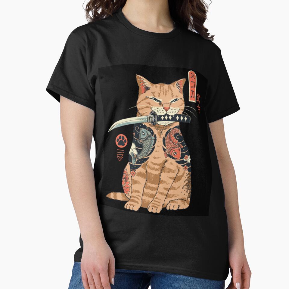 Katana cat vintage by Oni Kanzen