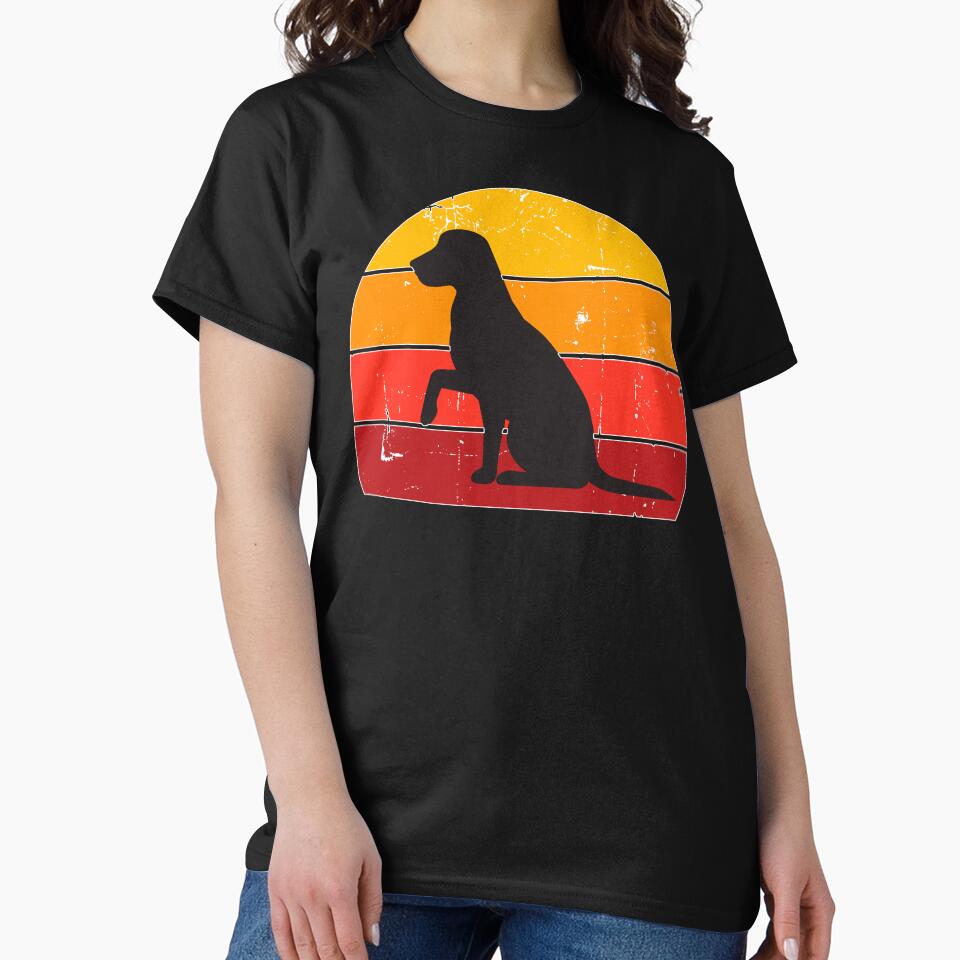 retro sunset with dog silhouette by erozzz