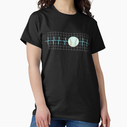 Baseball in My Heartbeat - Best Baseball Gift For Baseball Lovers and Players Classic T-Shirt