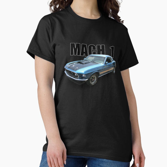1969 Ford Mustang Mach 1 Gorgeous Blue Classic T Shirt