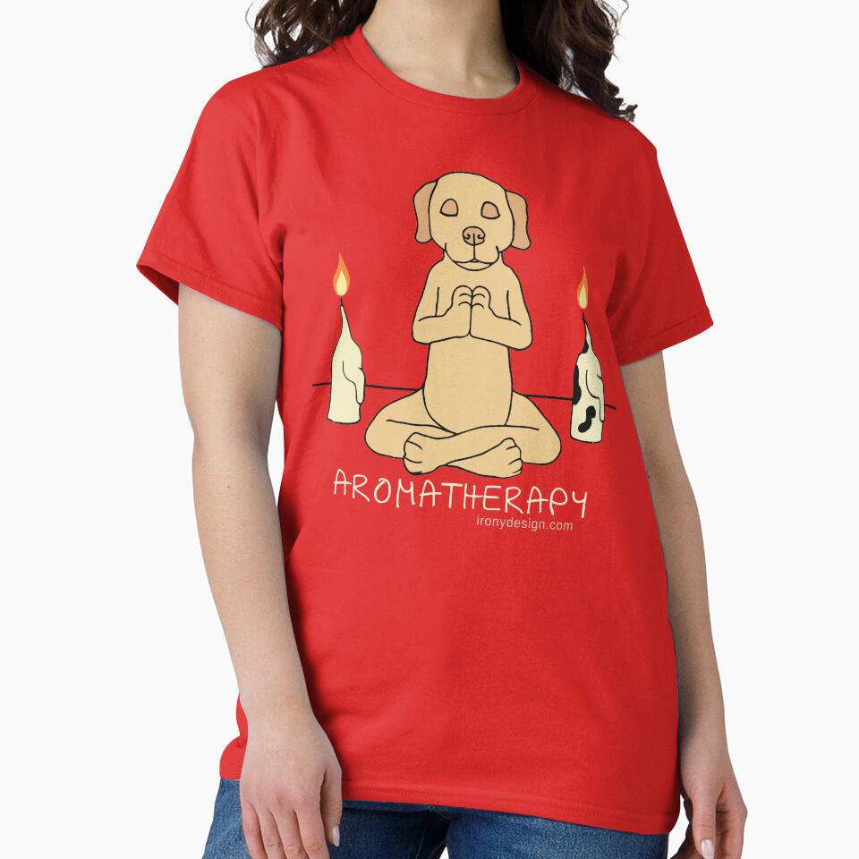 Dog Aromatherapy Meditation Funny Cartoon Dark by ironydesigns