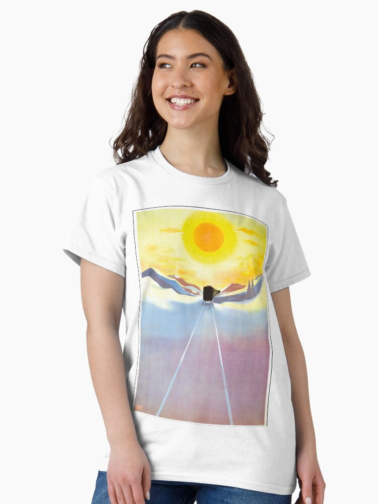 Sunshine Train vintage travel poster Classic T-Shirt
