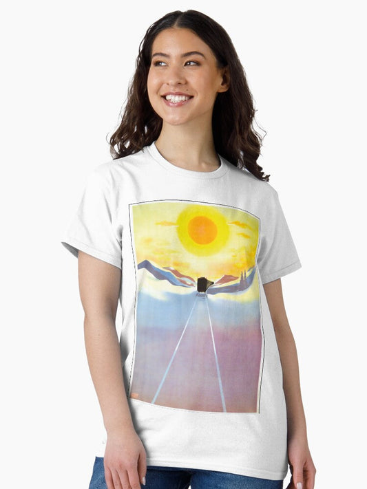 Sunshine Train vintage travel poster Classic T-Shirt