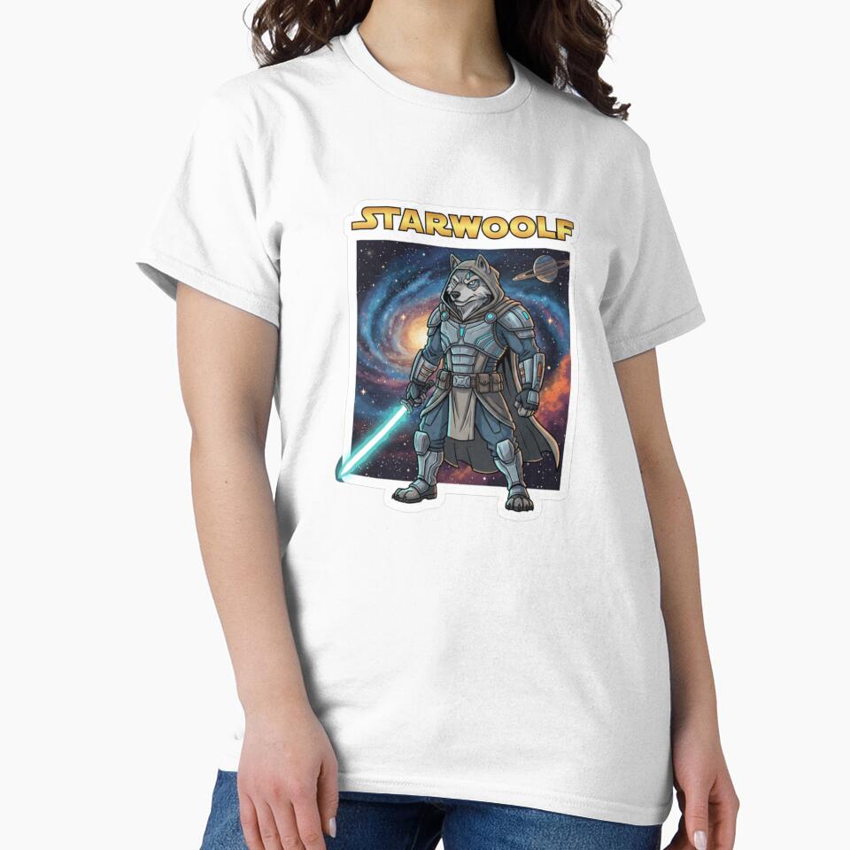 Starwoolf – Space Wolf Sci-Fi Movie Parody Sticker by Imaginarium of Chaos falcon88