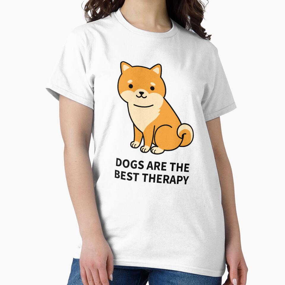 Dogs Are The Best Therapy Cute Dog by Harmonick-Tees